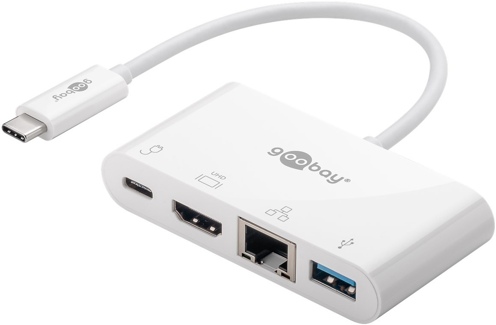 USB-C 3.0 Multiport Adapter - HDMI, RJ45, PD (0,15m)