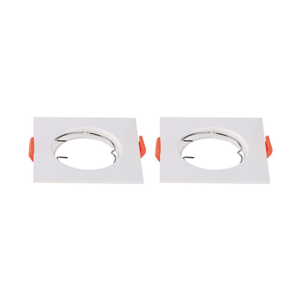 V-Tac Pro GU10 lampe - firkantet, hvid - 3 års producentgaranti