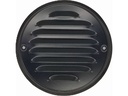 Rund væg-ventilationsrist, rustfrit stål - Ø100mm, Sort