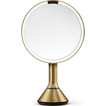 Sensor makeup spejl med lys messing