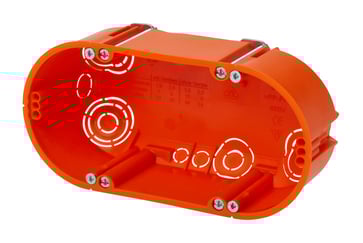 E118 Hulrumsdåse 2-modul Ø68 49mm dyb orange