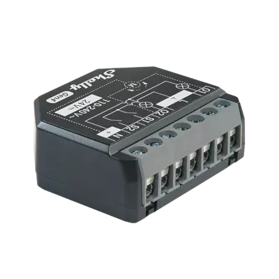 Shelly 2PM Gen4 - WiFI & Zigbee relæ/jalousi 2 kanaler med effektmåling (24VDC/230VAC)