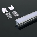 Monteringssæt med Diffuser til LED-stribe - Sølv, 2000x24x14.2mm