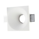 Hvid kvadratisk GU10 Gips Lampe til loftmontering - Moderne design til dit hjem!