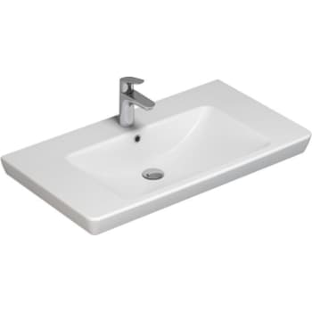 Vask Lotto 85x48 cm porcelæn, hvid 