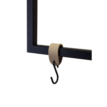 Metallbude Læder S-Kroge Cream 6 Stk