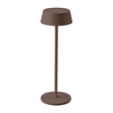 LED bordlampe 2W i Corten-finish med varm hvidt lys (3000K) og beskyttelse mod vandstænk (IP54)