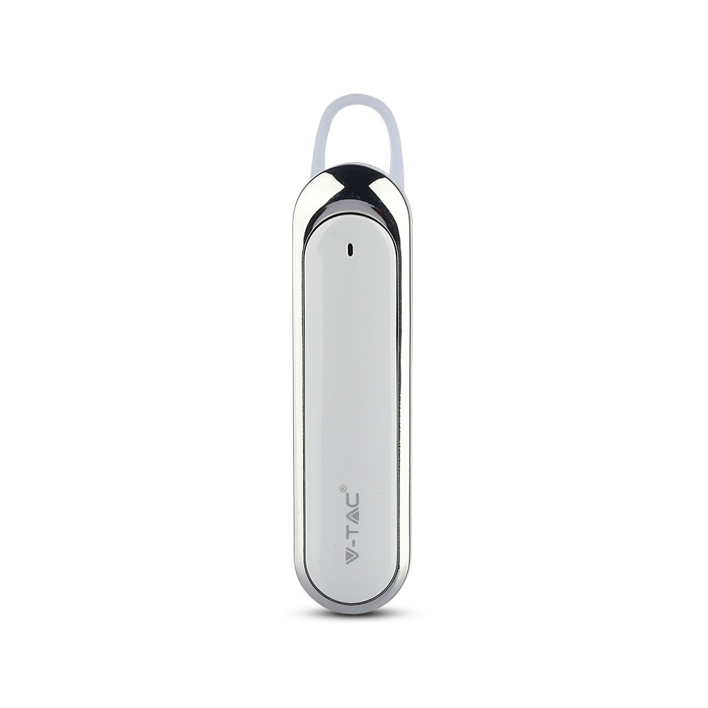 Bluetooth headset med 170mAh batteri og hvid farve