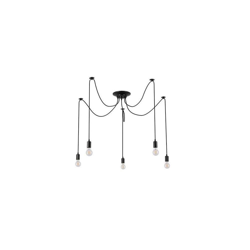 Edderkoppe loftslampe med E27 fatning og 1,5 meter stofledning - 230V输入