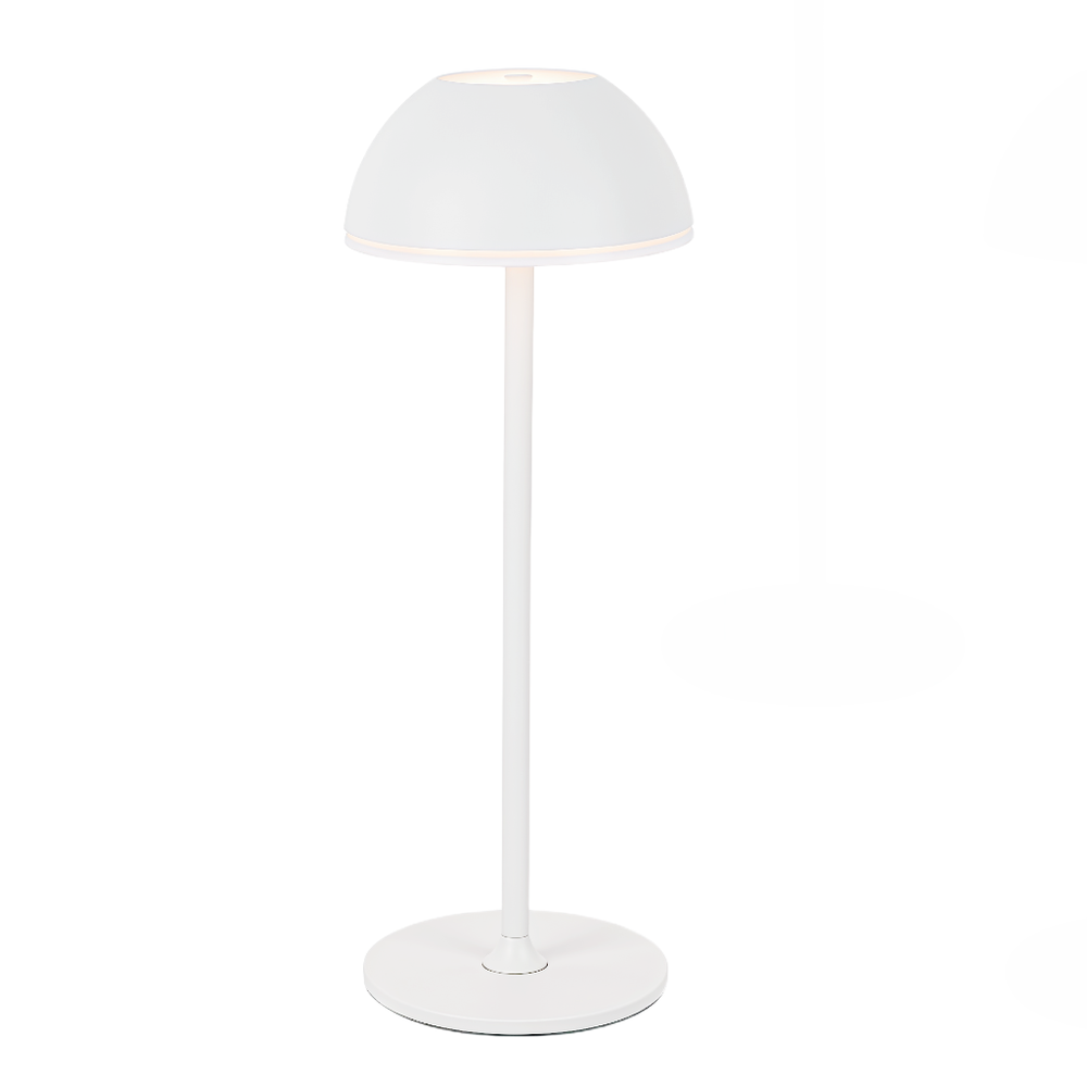 Opladelig LED bordlampe Inde/ude - Hvid, touch dæmpbar, 3i1, IP54 udendørs