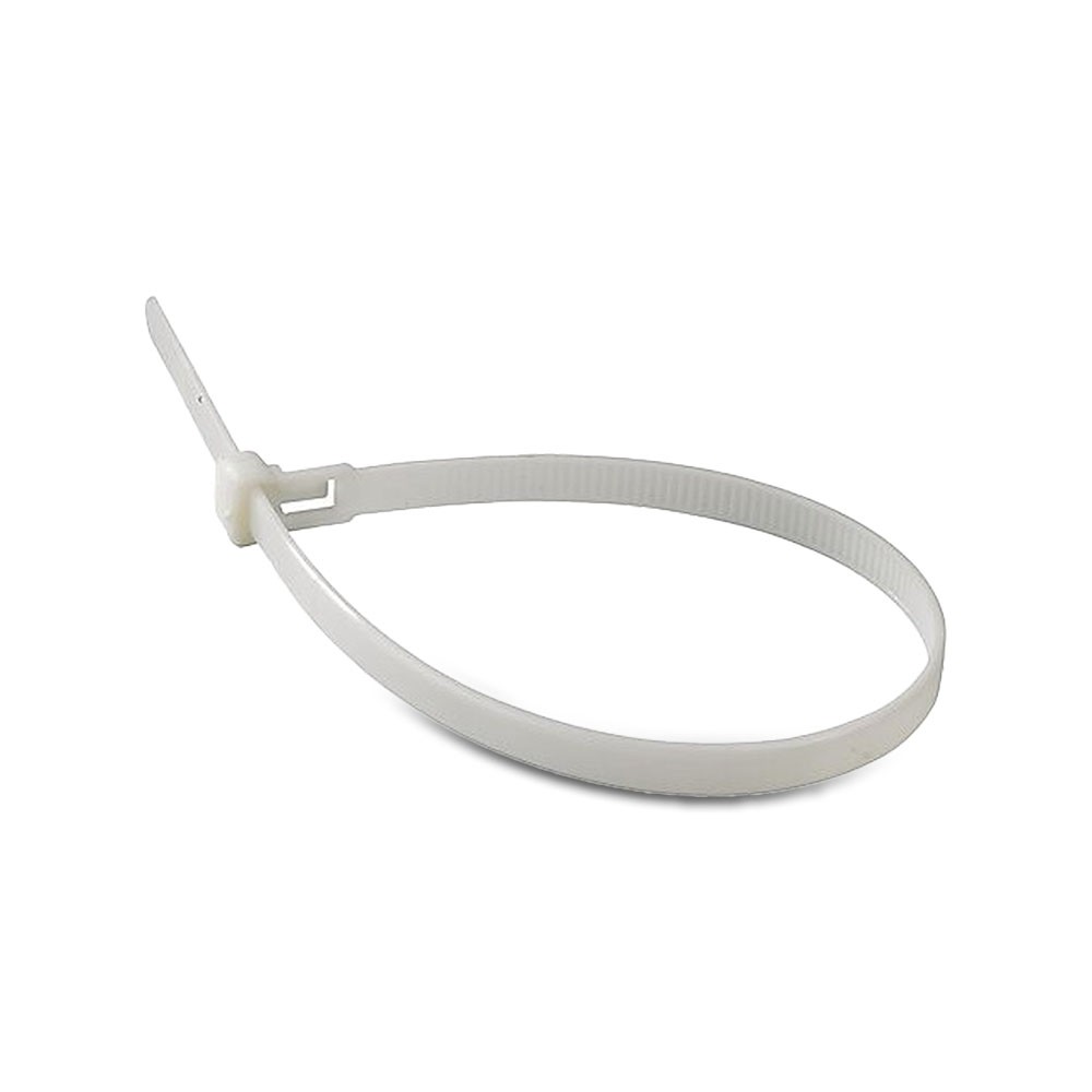 Kabelbindere 2,5*200mm hvid - Brandbarhedsmateriale rating UL94-V2, 100 stk/pakke