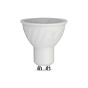 GU10 6W Plast Spotlys, 4000K, 110d, 445lm, RA80 - Energibesparende spot til hjemmet