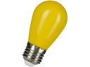 ST45 LED partypære - 230Vac 1W, E27 sokkel, GUL