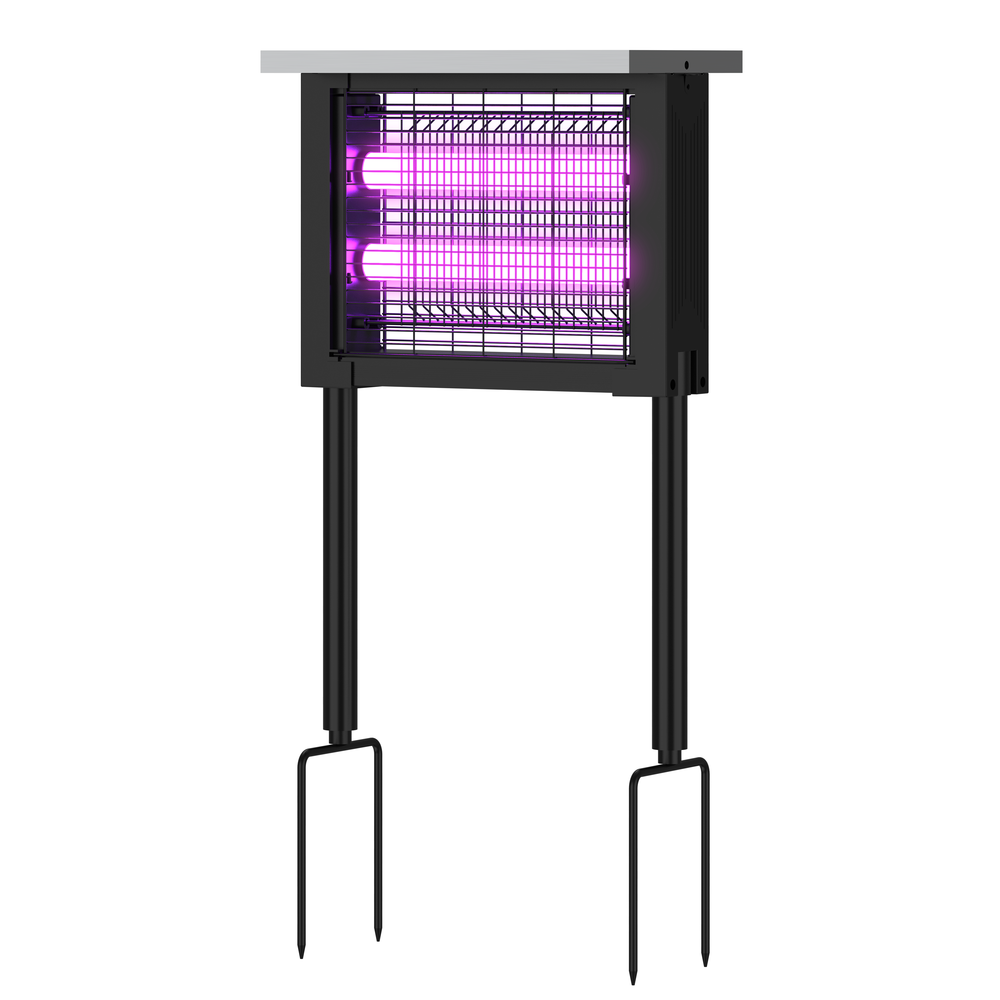 Solcelle insektlampe - Sort, IP65, 20W, dækker op til 120m2, Effekt: 1,3W - Til udendørs brug.