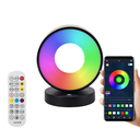 Cirkel RGBIC lampe med Bluetooth og USB-opladning - 18x15cm, 10W, 5V USB tilslutning