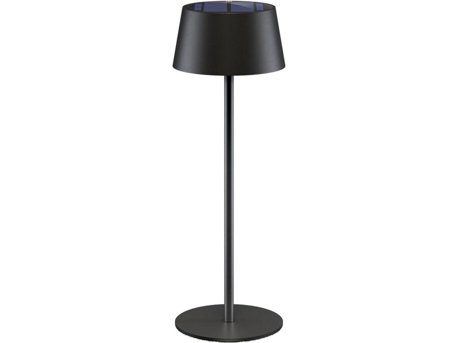 Trådløs LED solar bordlampe, sort (IP44)