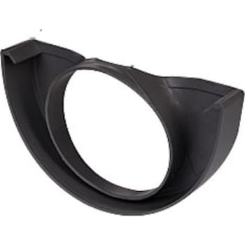 Plastmo endebund 10" med Ø75mm hul,  grafit