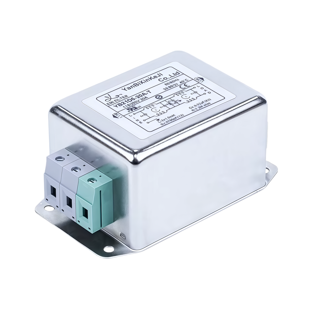 EMI filter - Støjfilter, 20A, 230V til beskyttelse mod elektromagnetisk interferens og støj på 230V strømkilder