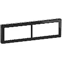 LK Fuga ramme PURE 66 glas 2x2m vandret - sort