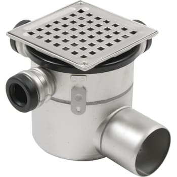 BLÜCHER 75 mm afløbsskål til beton, med studs, vandret