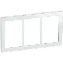 LK Fuga ramme PURE 66 glas 3x1½m - hvid