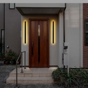 10W LED lineært væglys, sort hus, IP65, 4000K, 1300lm, RA90