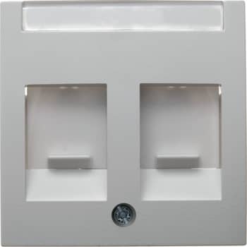 Afdækning Euro med støvlåg for modular jack S/B hvid