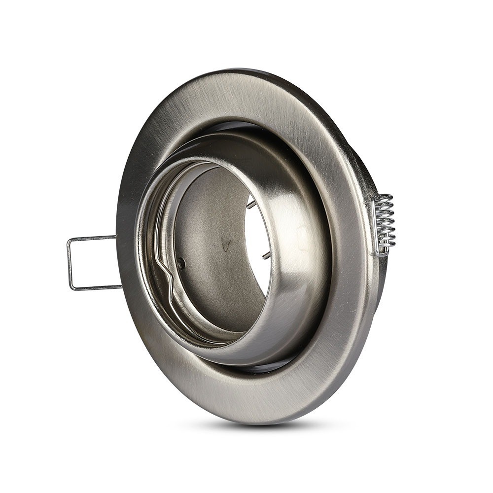 VIP GU10 lampe - rund, satin nikkel, elegant belysning til dit hjem