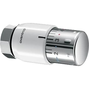 Oventrop termostat Uni SH design  7-28 °C, hvid og crom