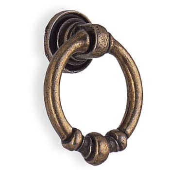 Ringhåndtag, antik messingfinish