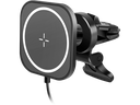 Magnetisk mobilholder m. QI-opladning + bil-vent. clip