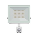 Projektør med PIR sensor: Noctis Lux 4, 50W, Varm hvid, IP44, Hvid, 230V, 176x221x53mm