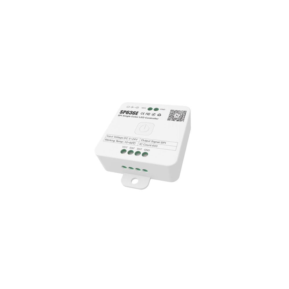 Løbelys SPI strip controller - RF, 12V/24V tilbehør til løb og fitness - Trådløs styring, kompatibel med 12V-24V LED-strips