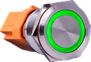 Trykkontakt - 1P ON-ON 3A/250V, GRØN LED