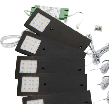 Spot Stella Kit sort 5 pcs Singlehvid on-off-dim driv