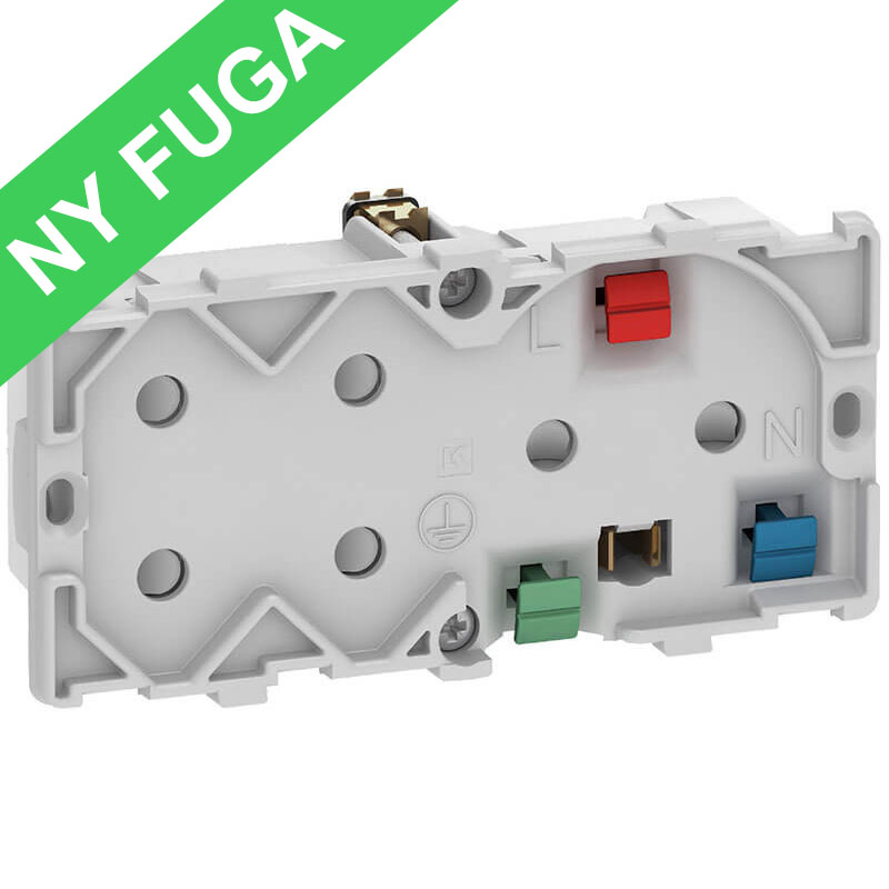 Fuga kombineret kl. 1 og kl. 2 tripel stikkontakt