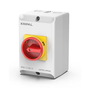 Kripal forsyningsadsk. 32A  AC23 3P+N Grå/Rød