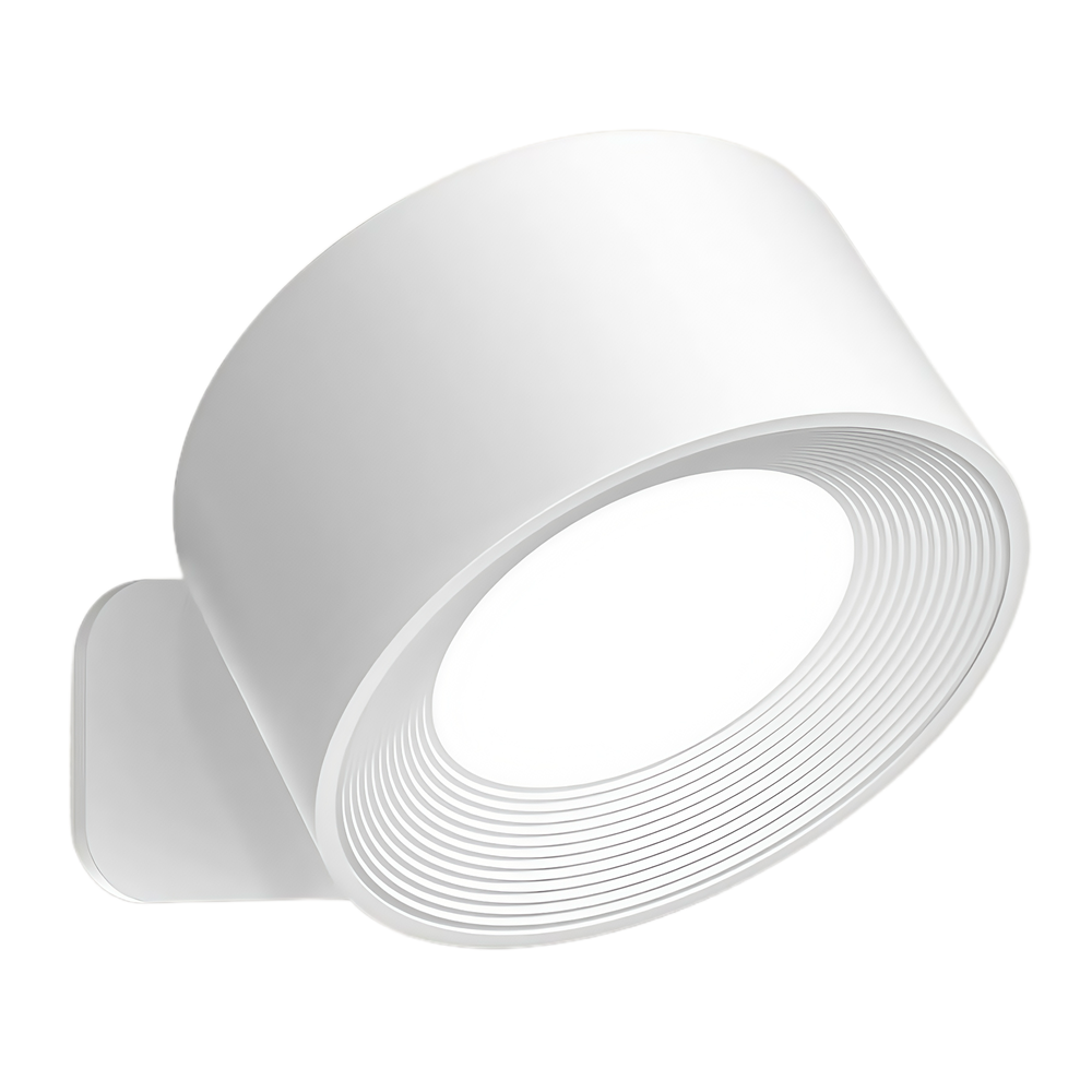 Genopladelig væglampe CCT - 4,5W, Hvid, rund, 360° roterbar, inde/ude, IP54, inkl. lyskilde