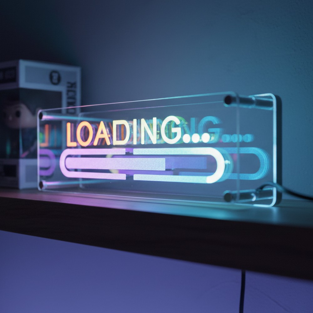 Neon skilt med RGBIC LED lys og Bluetooth til 5V USB-input