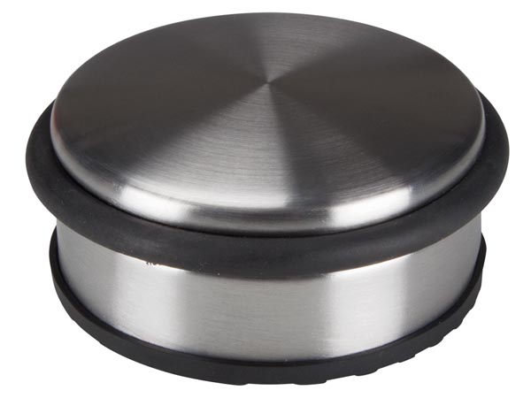 Dørstopper, Rustfri stål - Lav model, Ø10 x 4cm (1,1kg)