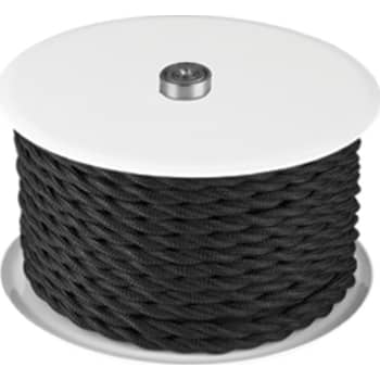 Ledning Tekstil Twisted sort (25M)