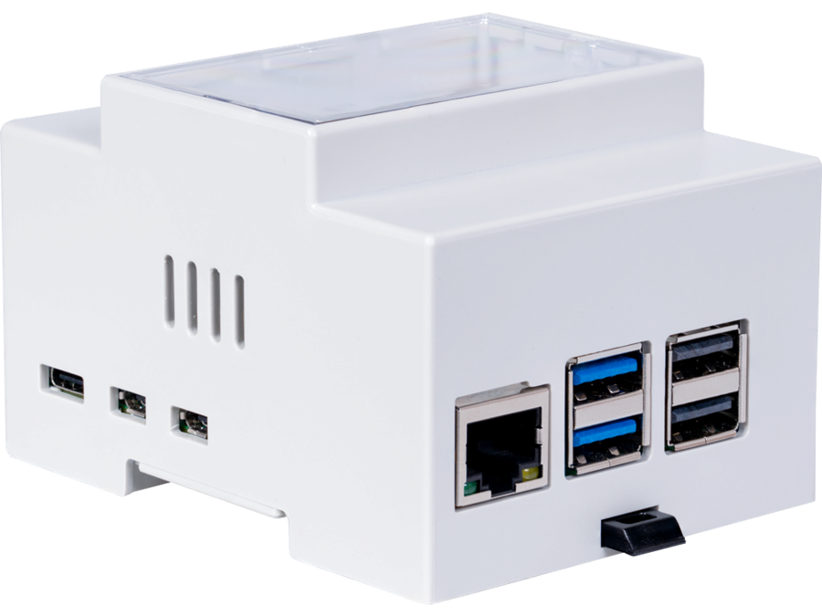 DIN-skinne kabinet til Raspberry Pi 5, Hvid