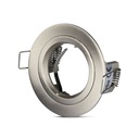 GU10 LED-pære rund - satin nikkelfinish