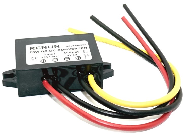 DC-DC step-down konverter - 12/24Vdc til 5Vdc 5A (IP68)