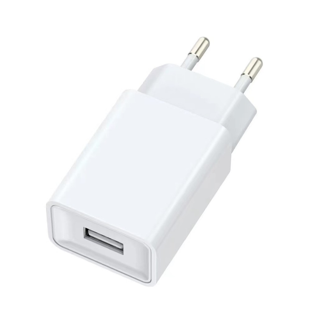 USB oplader 10W i hvid til mobil og lamper, USB-A-port, hurtig opladning