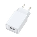 USB oplader 10W i hvid til mobil og lamper, USB-A-port, hurtig opladning