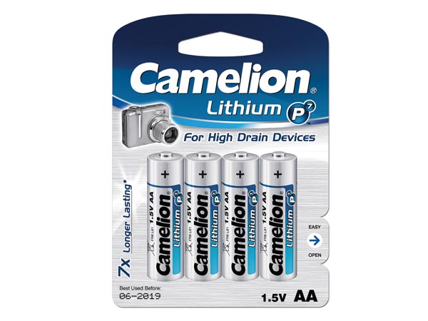 Camelion - Lithium 1.5V AA bat. 2900mAh (4 stk.)