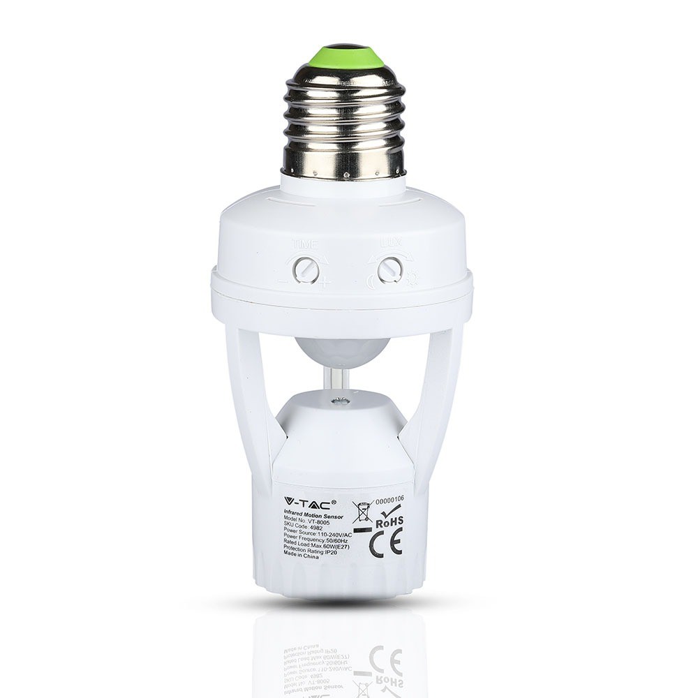 Infrarød Sensor Pære E27 - Maks. 60W LED