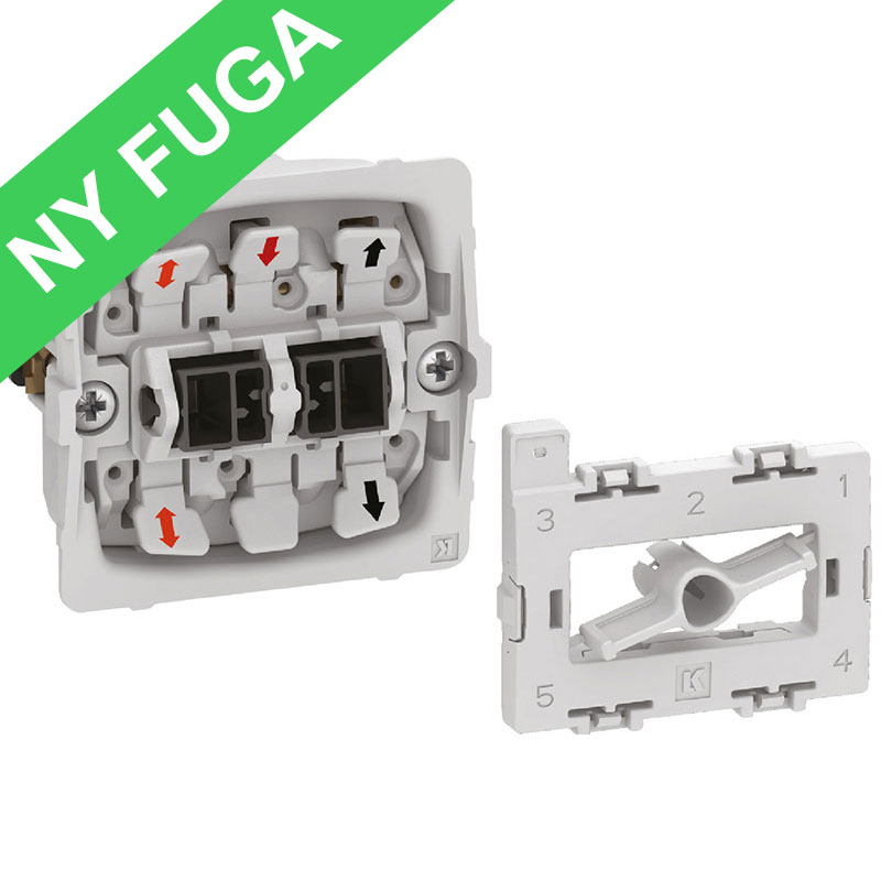 Fuga korrespondance afbryder med 2 sløjfeklemmer