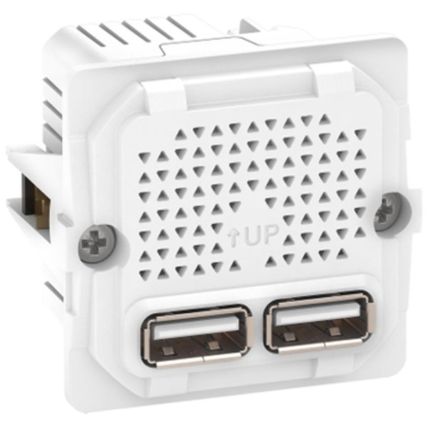 LK Fuga 2xUSB lader 2,1A 1 modul uden afdækning